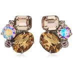 sorrelli mirage emerald cluster clip-on earrings