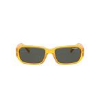 ARNETTE Unisex Sunglasses Shiny Transparent Yellow Frame Dark Grey Lenses 55MM