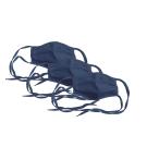 Adjustable Cotton Blend Face Cover 3-Pack Blue Twill 65% Poly Blend - Assorted Blue 5 in x 4.5 in x 0.5 in (226673)