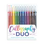 ショッピングduo Ooly Calligraphy Duo - 12 Double Ended Calligraphy Pens for Writing & Hand Lettering Dual Tip Calligraphy Pens for Begin