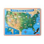 Melissa & Doug USA Map Sound Puzzle - Wooden Puzzle With Sound Effects (40 pcs) Multicolor - States And Capitals Map Puz