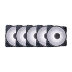 Apevia CO512L-WH Cosmos 120mm White LED Ultra Silent Case Fan w/ 16 LEDs & Anti-Vibration Rubber Pads (5 Pk)