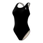 TYR Sport Girl's Solid Maxback Swim Suit (Black 24)