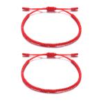 Seyaa Handmade Red String of Fate Bracelet Kabbalah Lucky Protection Matching Bracelets Valentines Day Gifts for Couple