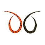 START [90] KN-38 シリコンネクタイ カーリー リバーシブルオレゼブラック (N10) お一人様1点限り