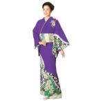 訪問着 女性 プレタ 踊り 絵羽 訪問着 洗える着物 菫色 葉桜