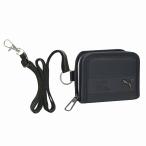 プーマ[PUMA] （クツワ）（ブラック） ２つ折りホックウォレット 小銭入れが大きく開く財布（キーリング＆ストラップ付サイフ＆カード入れ） （PM510BK）