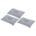 PATIKIL надувной подушка 3 шт супер-легкий кемпинг путешествие для подушка стол rest шея поддержка высокий King задний уплотнение офисный серый 