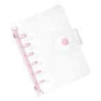 PATIKIL прозрачный наклейка .A7 6 кольцо заправка возможность soft PVC кнопка-застежка жнец - Note покрытие наклейка место хранения. ... розовый кольцо 1 шт. 