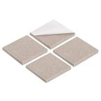 METALLIXITY квадратное фетр мебель пара протектор стол пара мебель защита бампер мебель следки 43x43x5mm 4 листов сам склеивание пол протектор царапина предотвращение шкаф 