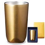 ショッピングサーモマグ 丸辰(Marutatsu) サーモマグ タンブラー 真空断熱2層 保温 保冷 ステンレス シンプル スタイリッシュ おしゃれデザイン タンブラー ゴールド ギフトパッケージ 4