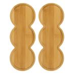 2 упаковка. бамбук производства цветочный горшок получить, цветочный горшок для круглый бамбук производства tray, цветок pot / суккулентное растение pot для посадочная машина tray [ натуральный цвет ]