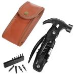 GRIPREX マルチツール キャンプギア アウトドア 14種類の道具箱 ポーチ付き サバイバル (本革ポーチ付き)