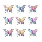 [BB Beadthoven] примерно 50 листов шар насекомое цвет бабочка 201 нержавеющая сталь подвеска ... резьба по дереву красочный металлизированный бабочка симпатичный очарование metal детали аксессуары ювелирные изделия для 