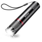 Blukar 懐中電灯 充電式 2000L 高ルーメン懐中電灯 非常に明るい小型LEDフラッシュライト - ズーム可能、明るさ調節可能、キャンプ、アウトドア、自宅の緊急時に