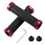 自転車 グリップ 滑り止めゴム製 ハンドルグリップ 内径22mm 左右セット 六角レンチ付き 疲労軽減 滑り止め 握りやすい MTB BMX マウンテンバイク 折りたたみ式