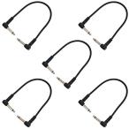 5本セット キクタニ パッチケーブル 30cm (L/L) 直径5φ P-30 BLK 5本