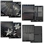 Nicheez マスキングテープガイド カットテープガイド 直線 曲線 テンプレート プラモデル 塗装用 8種 4枚セット