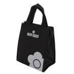 MARY QUANT (マリークヮント) 保冷バッグ  ブラック/ファスナー付き) 通学用 ランチバッグ クーラー 保冷 弁当 (縦長/ポケット付き)192101-0005-02