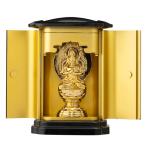 ショッピング仏像 仏像 大日如来(純金メッキ) PC厨子入り 仏師：渡辺景秋 原型＿ 未・申年生まれ 干支 十二支 守護本尊 高岡銅器 (だいにちにょらいpcZ