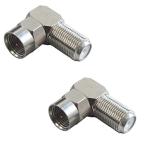 F-Factory [ переходник ] антенна кабель L type переходник (4K8K.BS.CS. цифровое радиовещание.CATV соответствует )(F type * винтового типа )2 штук входит /VM-4005-2P