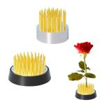 剣山 生け花 丸形 2個セット 23mm*34mm  * ケンザンブラシ付き, 傷付けないゴムリング付き, フラワーバッグ付き, 滑り止め機能, 華道・花道用