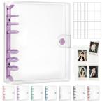 A6 прозрачный жнец - блокнот коллекционные карточки Cheki наклейка . место хранения симпатичный ...ko Large . Note 25 листов заправка имеется подарок лиловый 