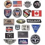 JINSELF ワッペン 20枚セット アイロン アップリケ ミリタリー アメリカ 北欧 英語 サバゲー 自衛隊 軍 刺繍 補修 大人 男 メンズ BEAST