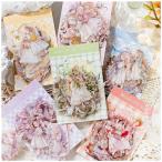 ショッピングシール シール コラージュ 素材 ステッカー フレークシール 詰め合わせ 女の子 人物 PET シール おしゃれ かわいい 手帳 スマホ ノート デコ コラージュ 箔押し アレン