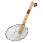 高儀 竹柄 そば揚げ ヨコ 21cm TAKAGI 横柄型 6寸 湯切り 水切り 〓すくい 麺揚げ ステンレス たかぎ