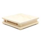 ショッピング仏像 栗田こだわり仏像  木彫仏具  四角台座・(低)大 (W20cm、D20cm、H5cm) 桧木製 低台 1939