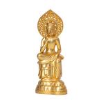 ショッピング仏像 仏像 弥勒菩薩 15cm(金メッキ/24金) 仏師：牧田秀雲 原型＿高岡銅器 (みろくぼさつG)