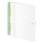 JUNART A5 наклейка . прозрачный водонепроницаемый PVC покрытие 6 дыра жнец - оригинал обложка декоративный элемент возможность, наклейка фотография регулировка, блокнот,....( зеленый )