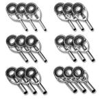 トップガイド ロッドガイド ステンレス 軽量 釣り竿 穂先 修理 18点セット (内径1.0mm*2.0mm)