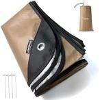 JIMENCE ジーメンス  レジャーシート グランドシート アルミ防水 150*210cm 収納袋付き 1*3人用 (ベージュ)