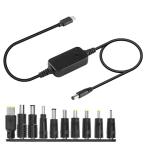 CERRXIAN USB C - DC PD адаптер кабель 10 коннектор * chip имеется Type-C to DC электрический кабель мощность регулировка возможность напряжение 5V-9V-12V-15V-20V PD внезапный скорость зарядка кабель 50CM