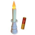 電池付き サンまごころ 電気ろうそく LED 電池式 電子ろうそく 仏壇用 ゆらぎ 仏具 ミニ 蝋燭 (白)