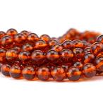 パワーストーン アンバー 琥珀 8mm ビーズ ラウンド 連売 パワーストーン 天然石 1連 丸玉 約38cm ハンドメイド ブレスレット 素材