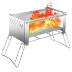 Sutekus 焚き火台 意匠登録済 ステンレス製 ストーブ 安定感 耐荷重10Kg* キャンプ 薪くべやすい ファイアーディスク ベーシック