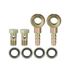 A ABSOPRO バンジョーボルト M10x1 8 mm バンジョーホース バーブボルト継手 ブレーキライン継手 アダプター フィッティング 銅ワッシャー付き バイク用 車用 2