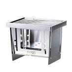 KVASS バーベキューコンロ コンパクト 焚き火台 キャンプ用品 卓上コンロ 折りたたみコンロ ミニバーベキューコンロ BBQグリル 1台3役 ステンレス鋼