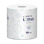 ショッピングエリエール エリエール 大王製紙 エリエールi:na イーナ トイレットティシュー シングル100m 個包装・無香料 1ケース 72個入 21001140