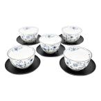 日本陶彩 線唐草 茶托付湯?揃