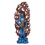  изображение Будды синий неподвижный Akira .15.5cm окраска отделка ..:. рисовое поле превосходящий . прототип _. год рождение 10 2 главный защита книга@. высота холм медь контейнер (........B)