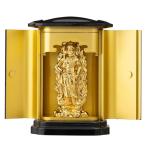 ショッピング仏像 仏像 不動明王(純金メッキ) PC厨子入り 仏師：渡辺景秋 原型＿ 酉年生まれ 干支 十二支 守護本尊 高岡銅器 (ふどうみょうおうpcZ