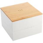 ショッピング重箱 正和(Showa) NH home 18cm 重箱 お弁当箱 2段 4分割中子付き 1段 中蓋付き シンプル ホワイト 行楽 お花見 運動会 ojyu バンブー 1,500ml*2 4913003