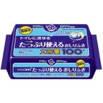 日本製紙クレシア　アクティ　トイレ流せるたっぷり使えるおしりふき　100枚　×24パック　まとめ買い　送料無料