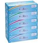 カミ商事　エルモア　水に流せる　ティッシュ320枚（160組）5箱　×12パック　まとめ買い　送料無料