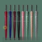 長傘 レディース メンズ 長柄 日傘 雨傘 晴雨兼用かさ 大きいサイズ カット 紫外線 梅雨対策 和傘 耐風 ワンタッチ長傘 オシャ 24本骨