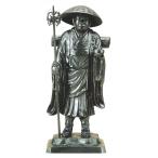 弘法大師 銅製 10号 般若純一郎作 高さ31cm ta69-53